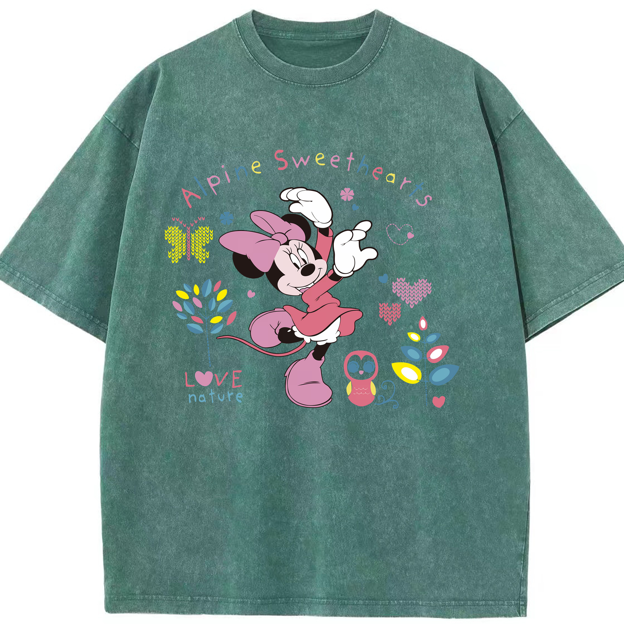 （画像用） ミッキーマウス Mickey Mouse 綿100% ヴィンテージ風 半袖Tシャツ（フロントプリント）